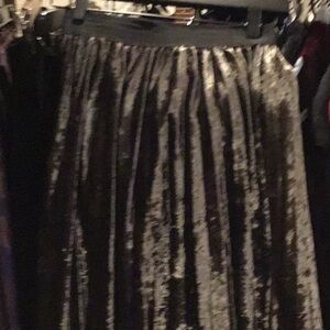 Green Velvet Skirt